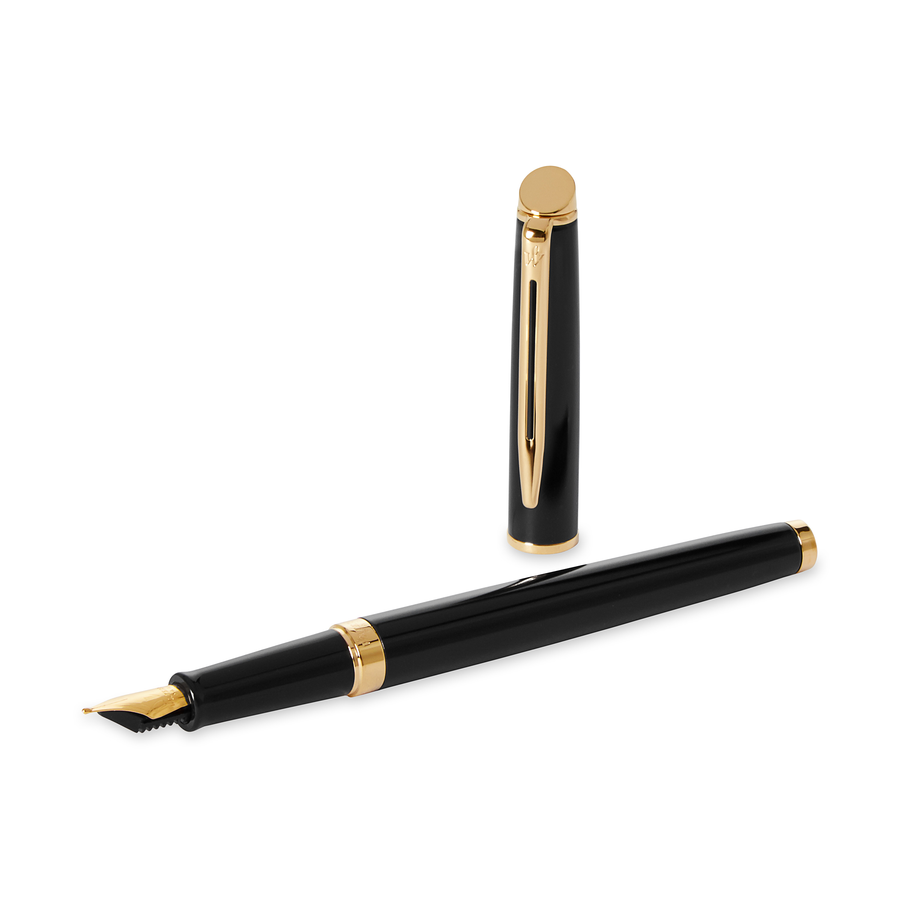 Waterman Hemisphere Black Gold Trim Fountain Pen - Pencraft the boutique