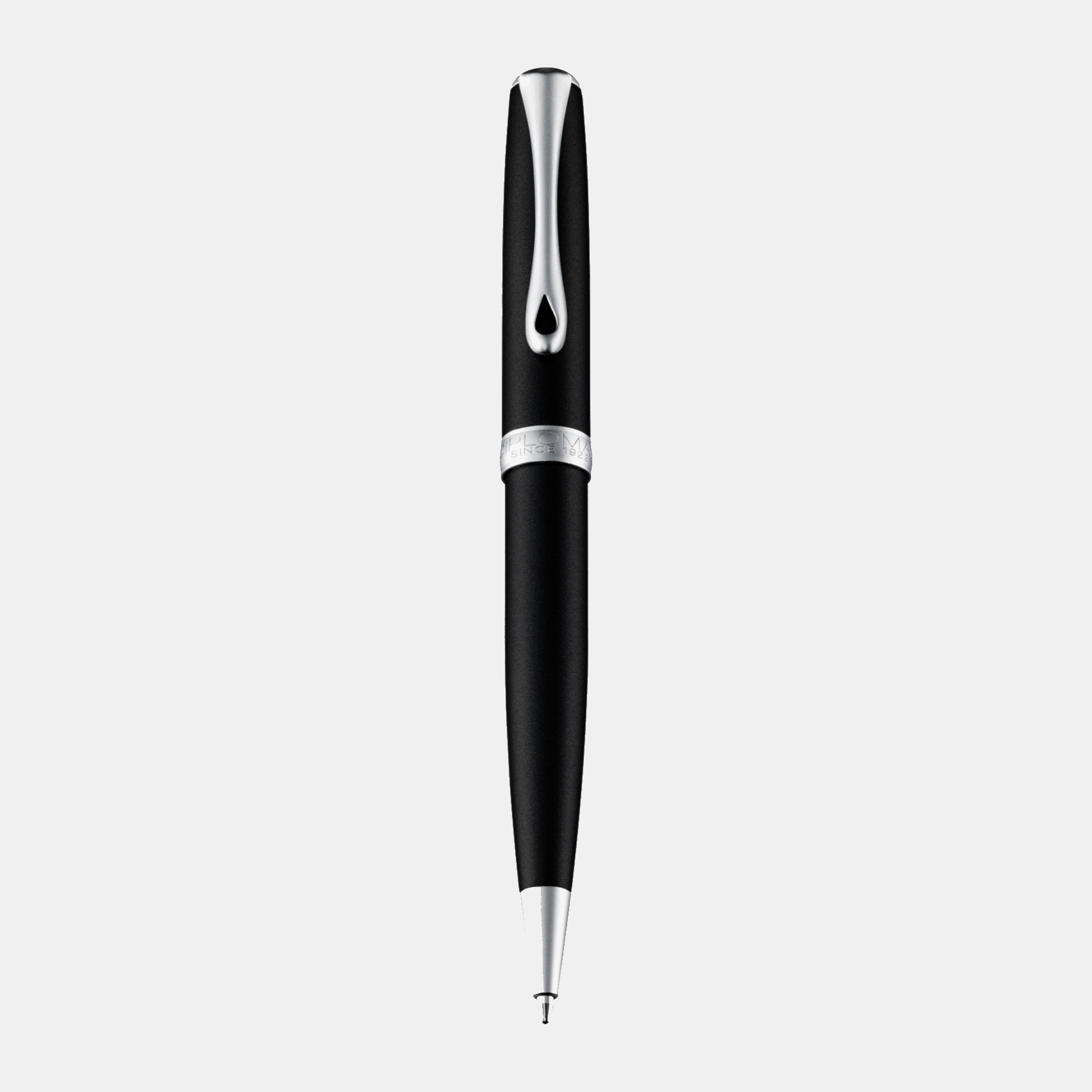 Diplomat Excellence A2 Black Lapis Chrome Trim Ballpoint - Pencraft the boutique