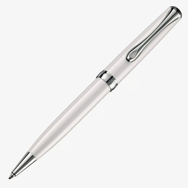 Diplomat Excellence A2 Pearl White Chrome Trim Ballpoint