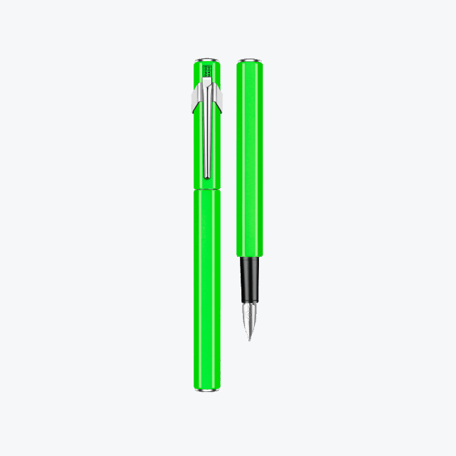 Caran d'Ache Office 849 Fluo Line Fountain Pen Metal Green