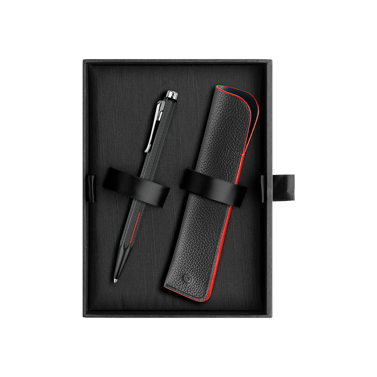 Caran d'Ache Ecridor Racing Black Ballpoint and Pen Sleeve - Pencraft the boutique