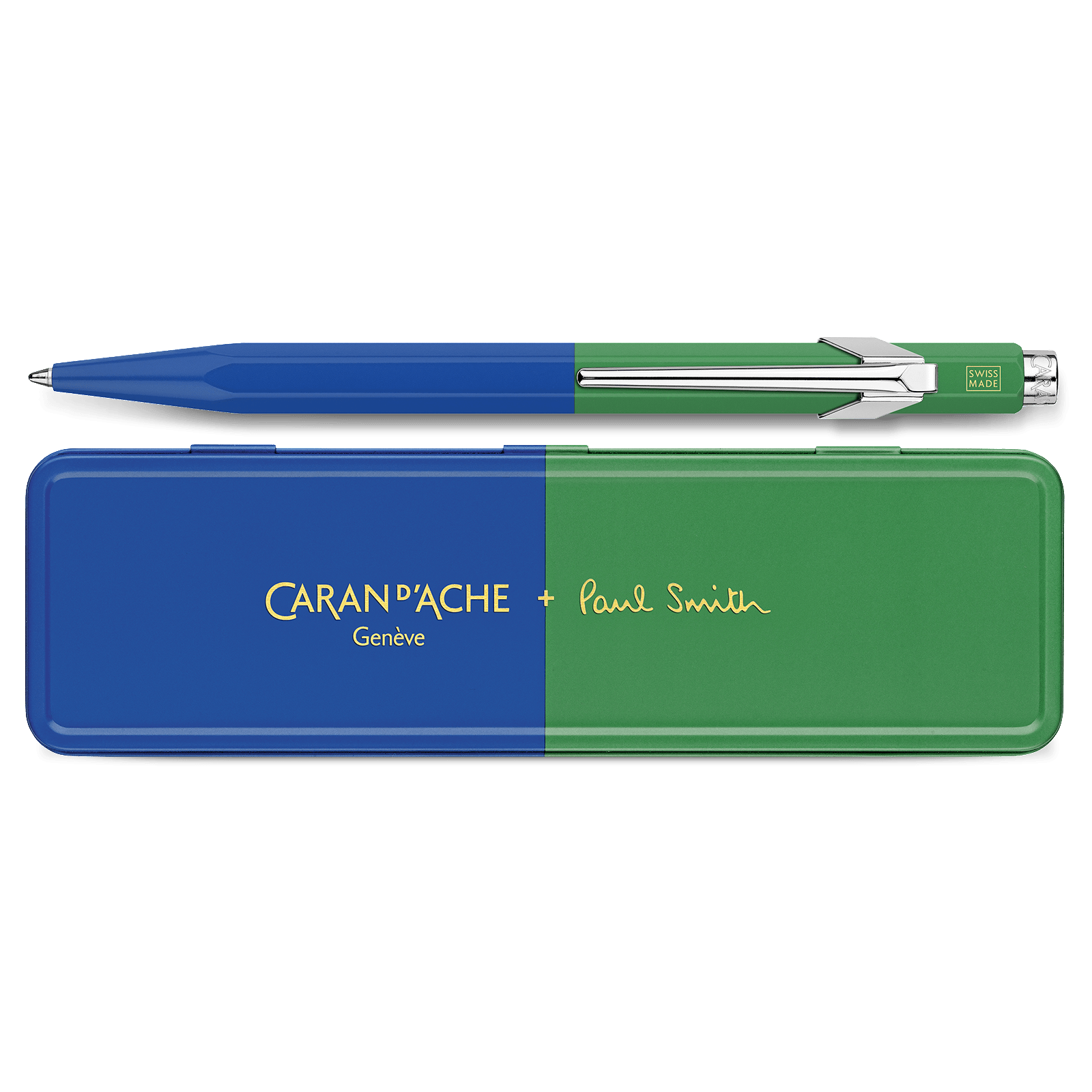 Caran D'Ache + Paul Smith Edition 4 849 Limited Edition Cobalt Emerald Ballpoint Pen - Pencraft the boutique