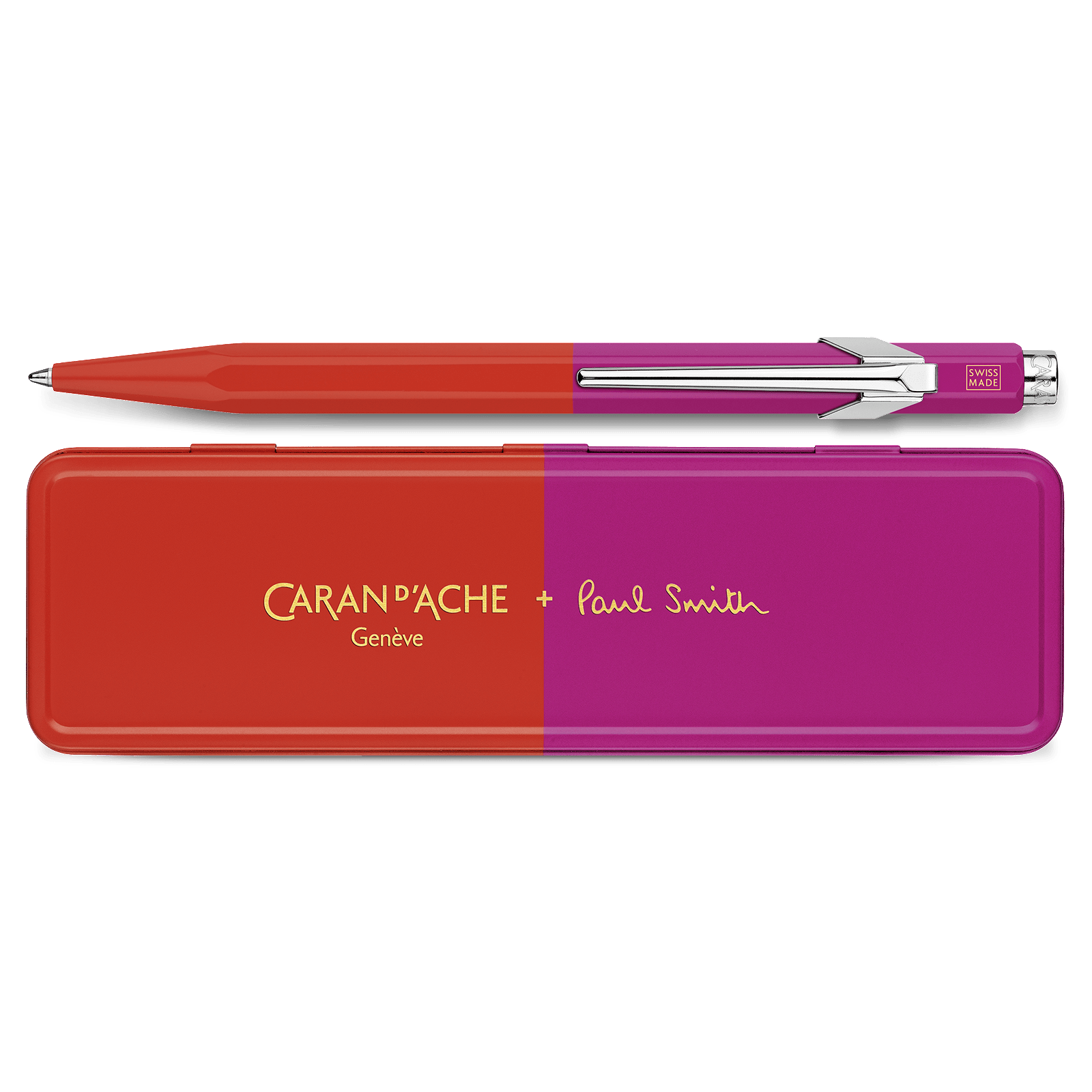 Caran D'Ache + Paul Smith Edition 4 849 Limited Edition Warm Red Melrose Pink Ballpoint Pen - Pencraft the boutique