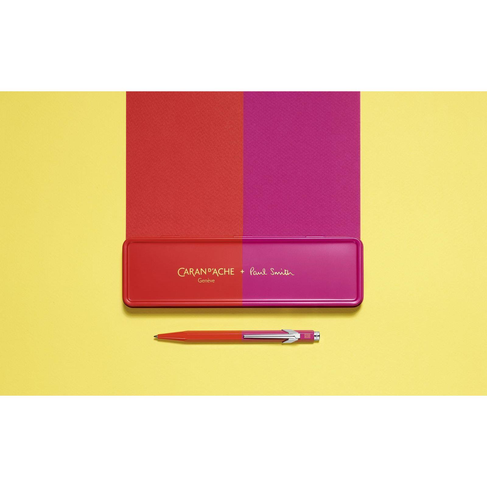 Caran D'Ache + Paul Smith Edition 4 849 Limited Edition Warm Red Melrose Pink Ballpoint Pen - Pencraft the boutique