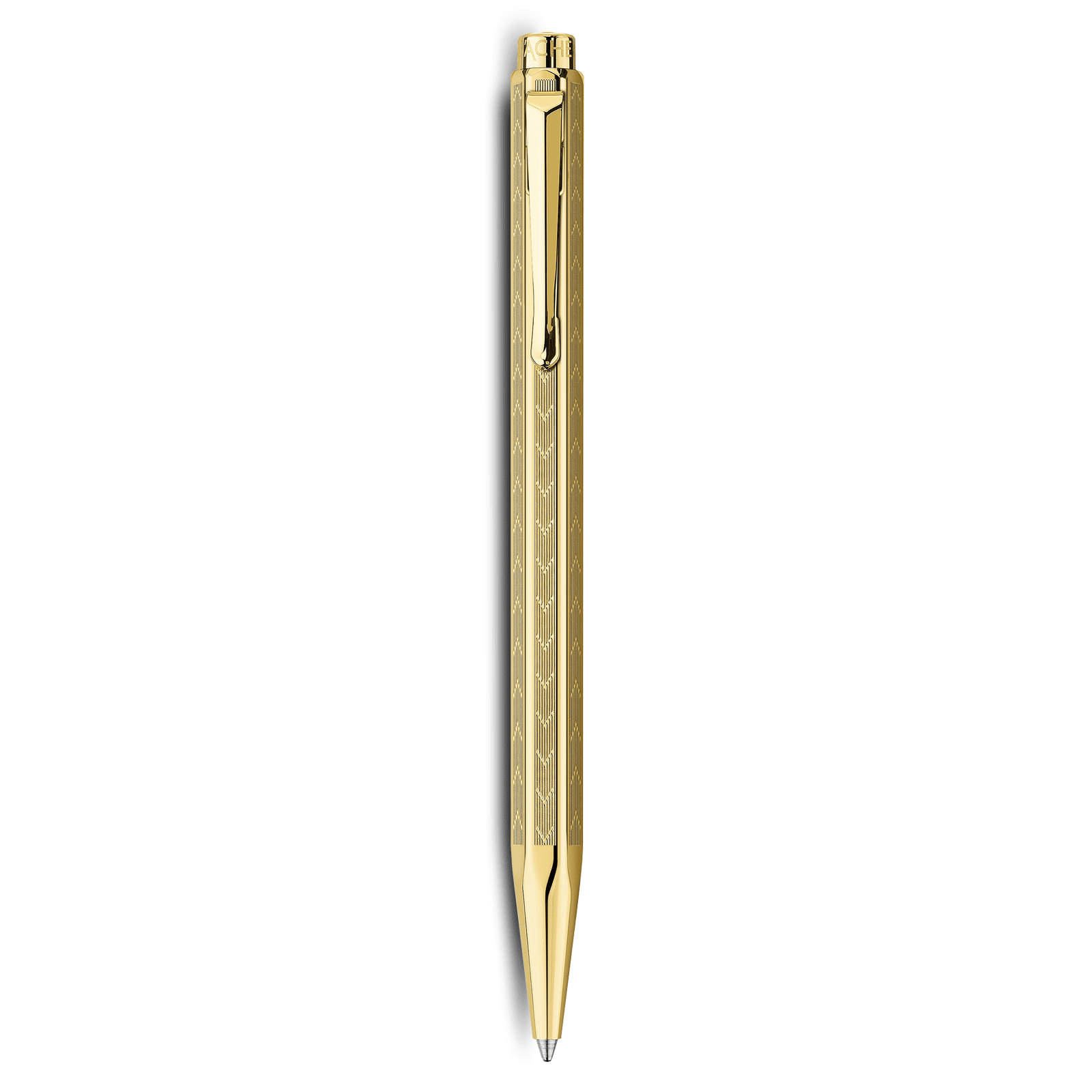 Caran d'Ache Ecridor Chevron Gilded Gold Ballpoint - Pencraft the boutique