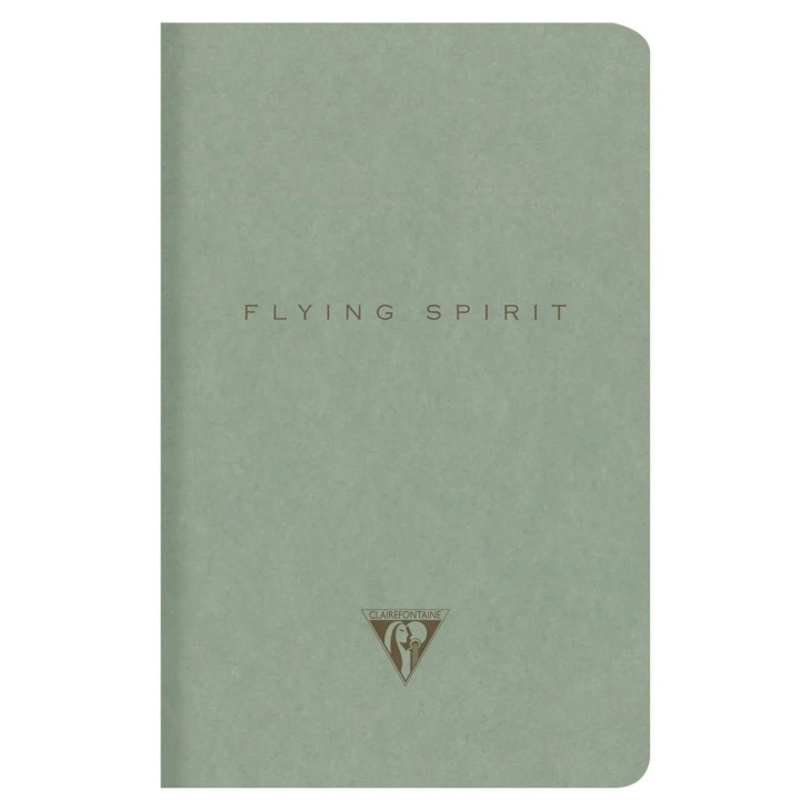 Clairefontaine 107546C Flying Spirit Green - Cuaderno Cosido 14,8x21cm (A5) - 192 Páginas Rayadas - Papel Marfil 90g