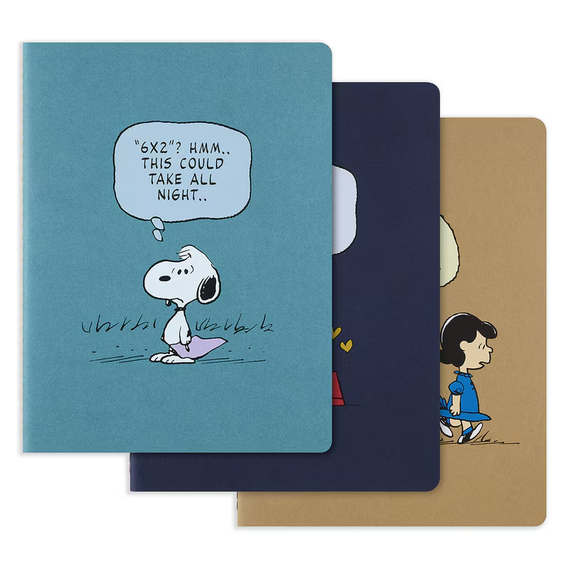 Moleskine - Cahier Notebook - Set of 3 - Ruled - Extra Large - Peanuts Collection