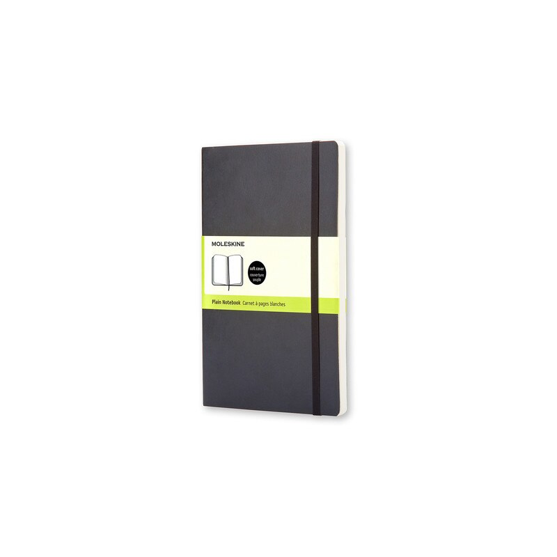 Moleskine Classic Soft Cover Notebook Plain Pocket Black