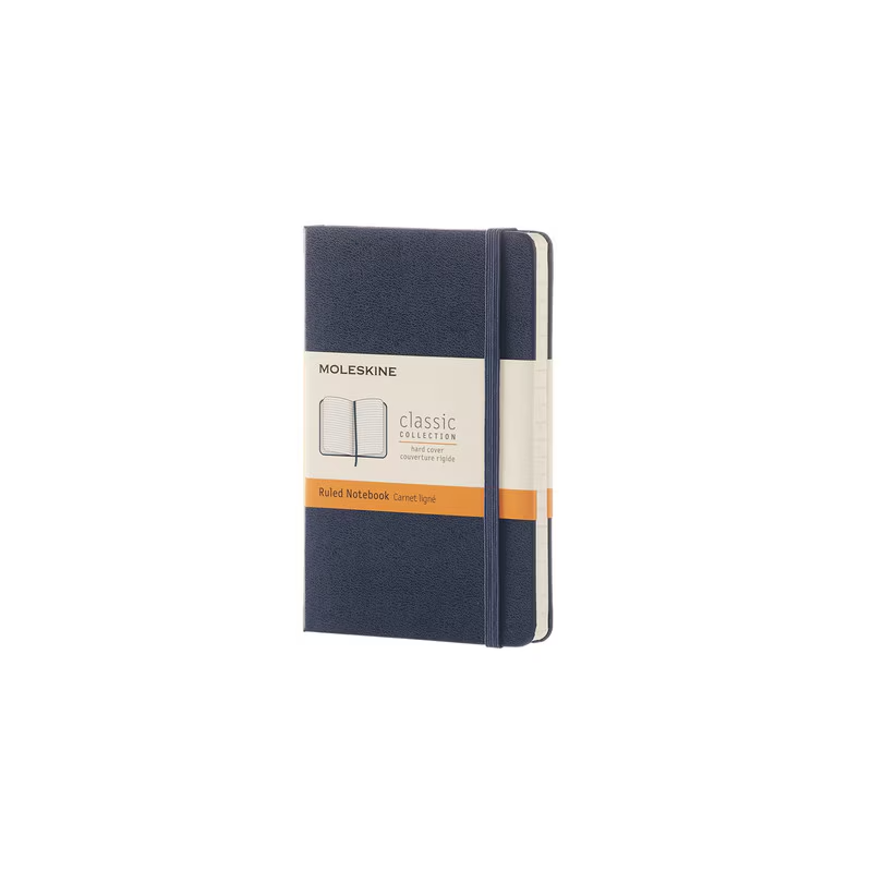 Moleskine Classic Hard Cover Notebook Ruled Pocket Sapphire Blue