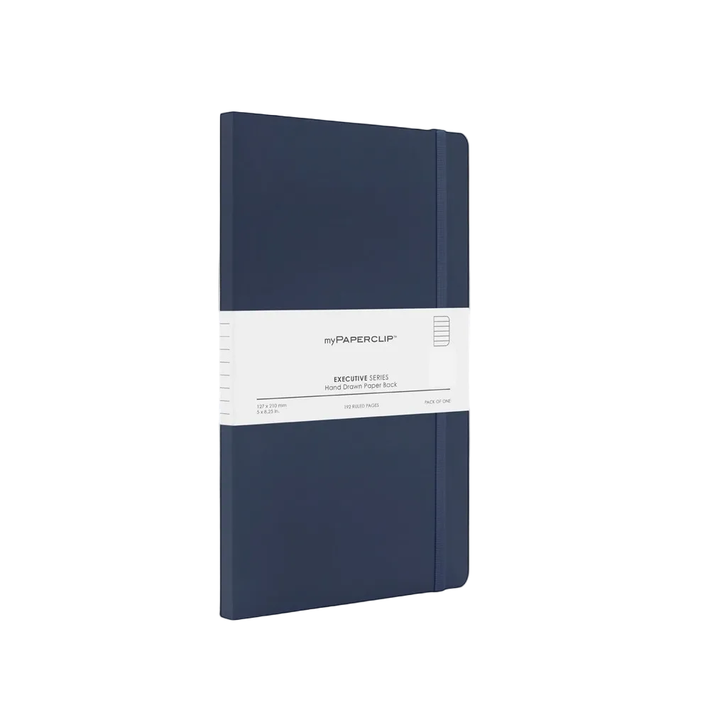 myPAPERCLIP Executive Series Medium (A5 Slim) Notebook-Ruled - Blue