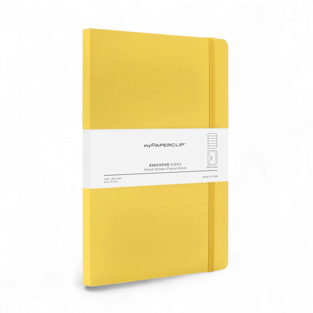 myPAPERCLIP Executive Series A5 Notebook- Ruled -Yellow