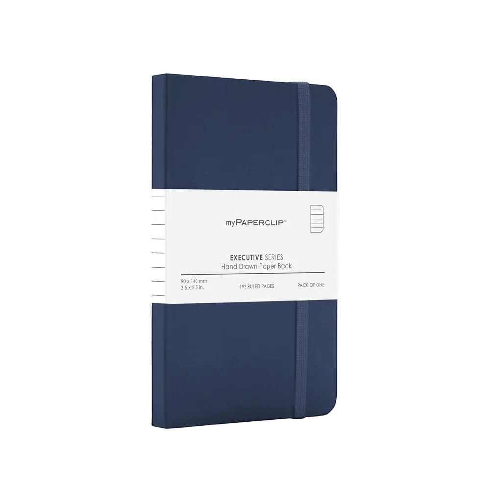 myPAPERCLIP Executive Series Small Pocket Notebook - Ruled -Blue