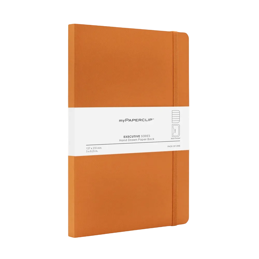 myPAPERCLIP Executive Series Medium (A5 Slim) Notebook-Ruled - Orange