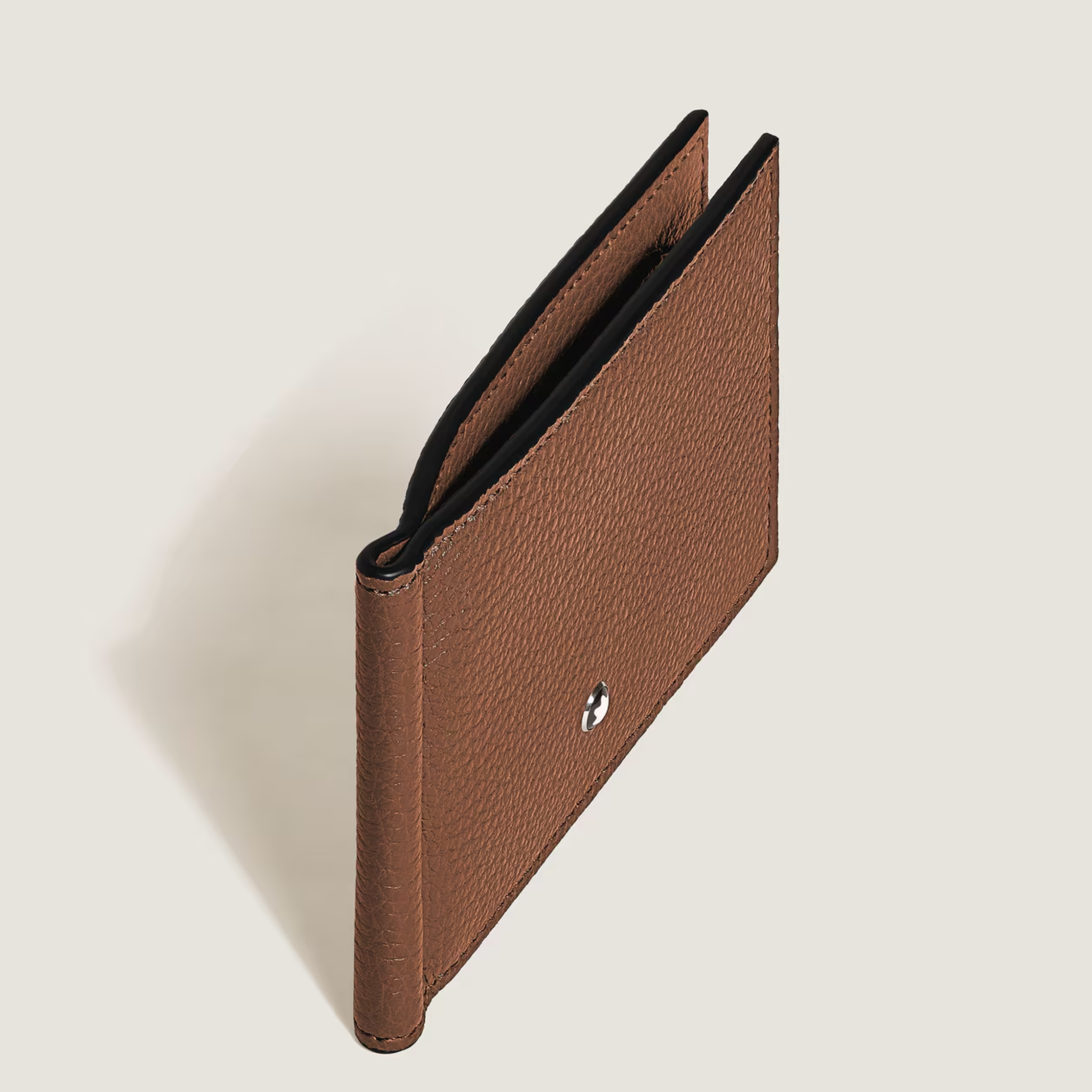 Montblanc Grain Wallet 6CC with Money Clip Fauve