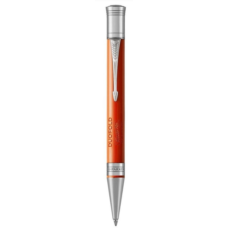 Parker Duofold Big Red Vintage Chrome Trim Ballpoint Pen