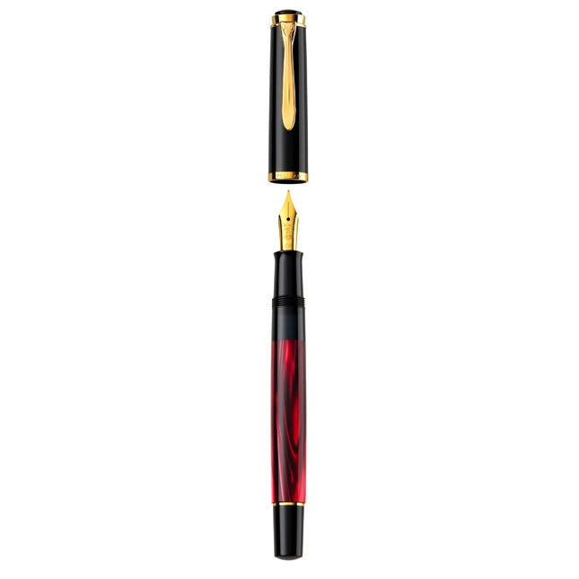 Pelikan M200 Marble Red Fountain Pen - Pencraft the boutique