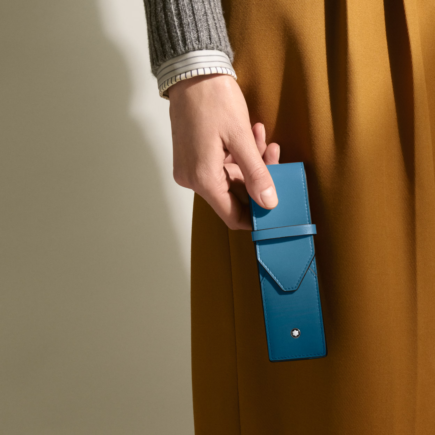 Montblanc Meisterstuck 2 Pen Pouch Sfumato Smoky Blue - Pencraft the boutique