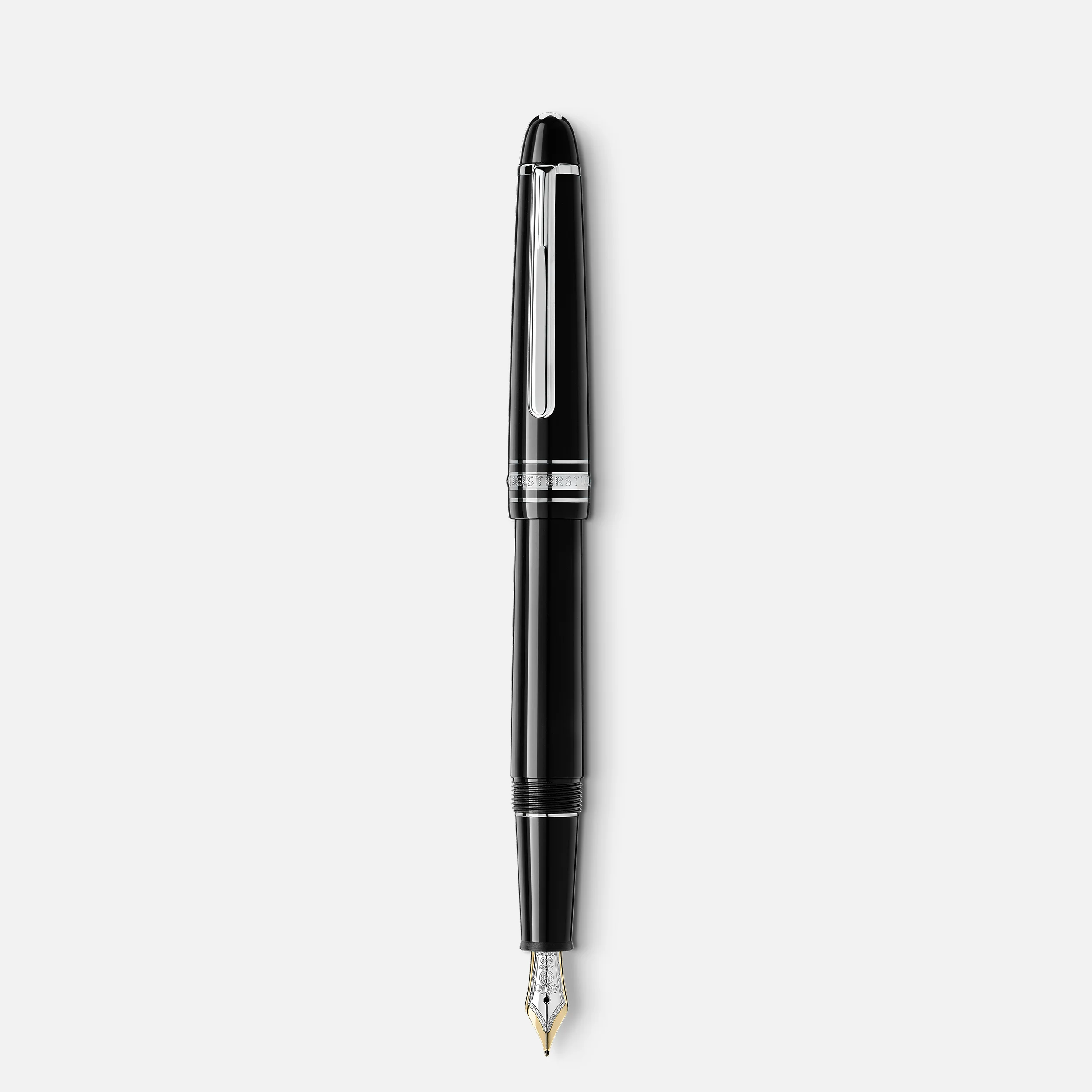 Montblanc Meisterstuck Classique Black Platinum Fountain Pen - Pencraft the boutique