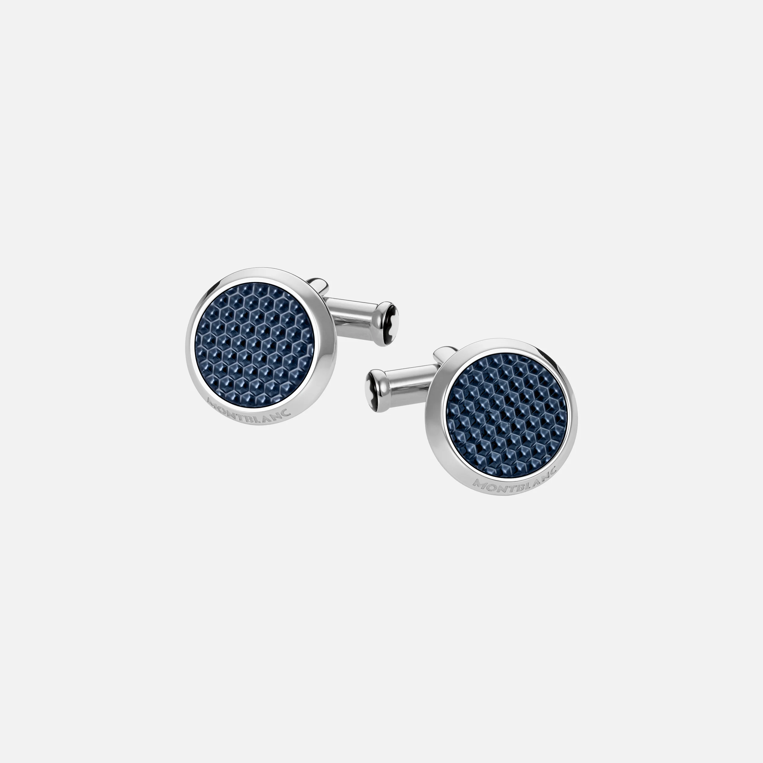 Montblanc MEISTERSTÜCK CUFFLINKS IN STEEL BLUE LACQUER - Pencraft the boutique