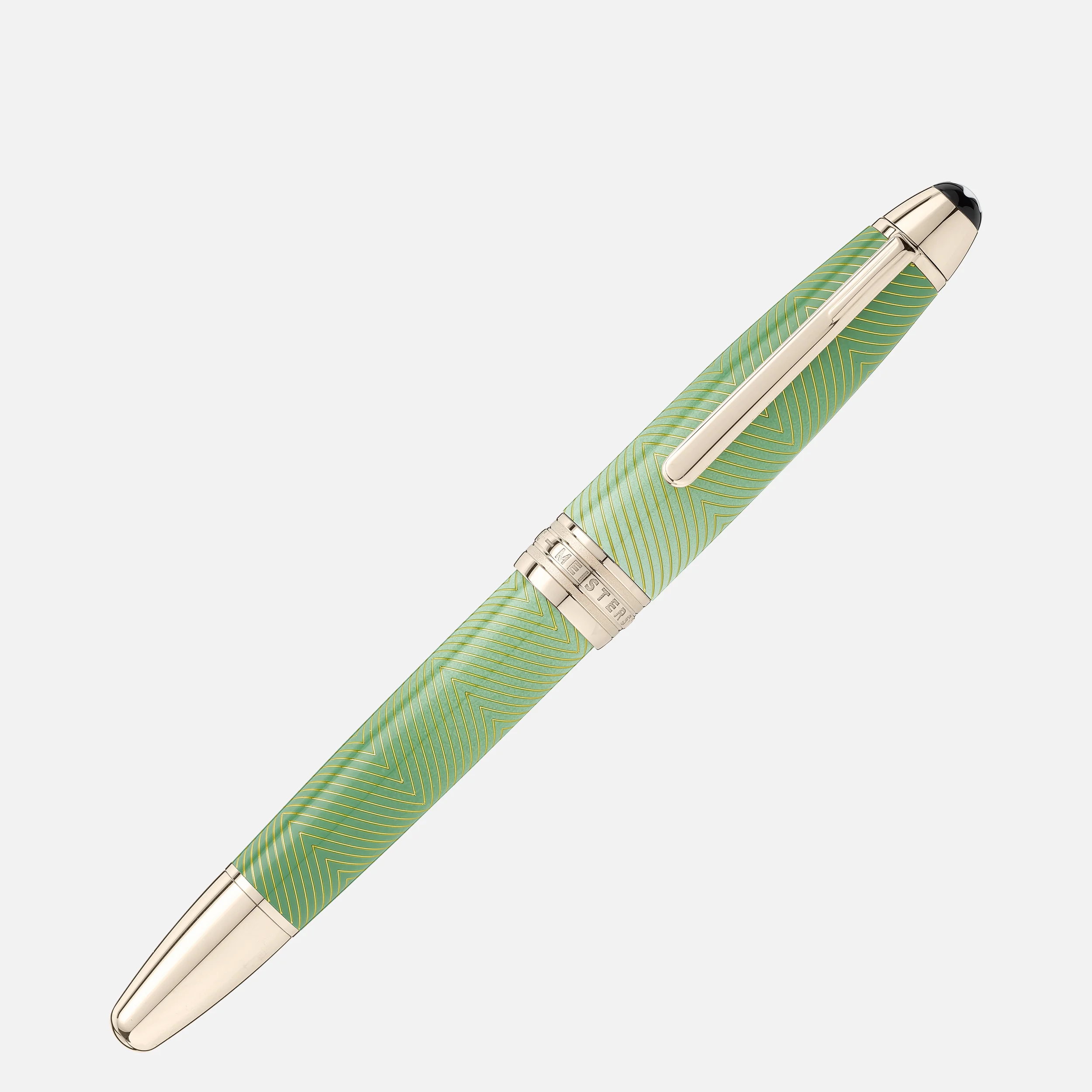 Montblanc Meisterstück Calligraphy Solitaire Celadon Dégradé Fountain Pen Curved Nib