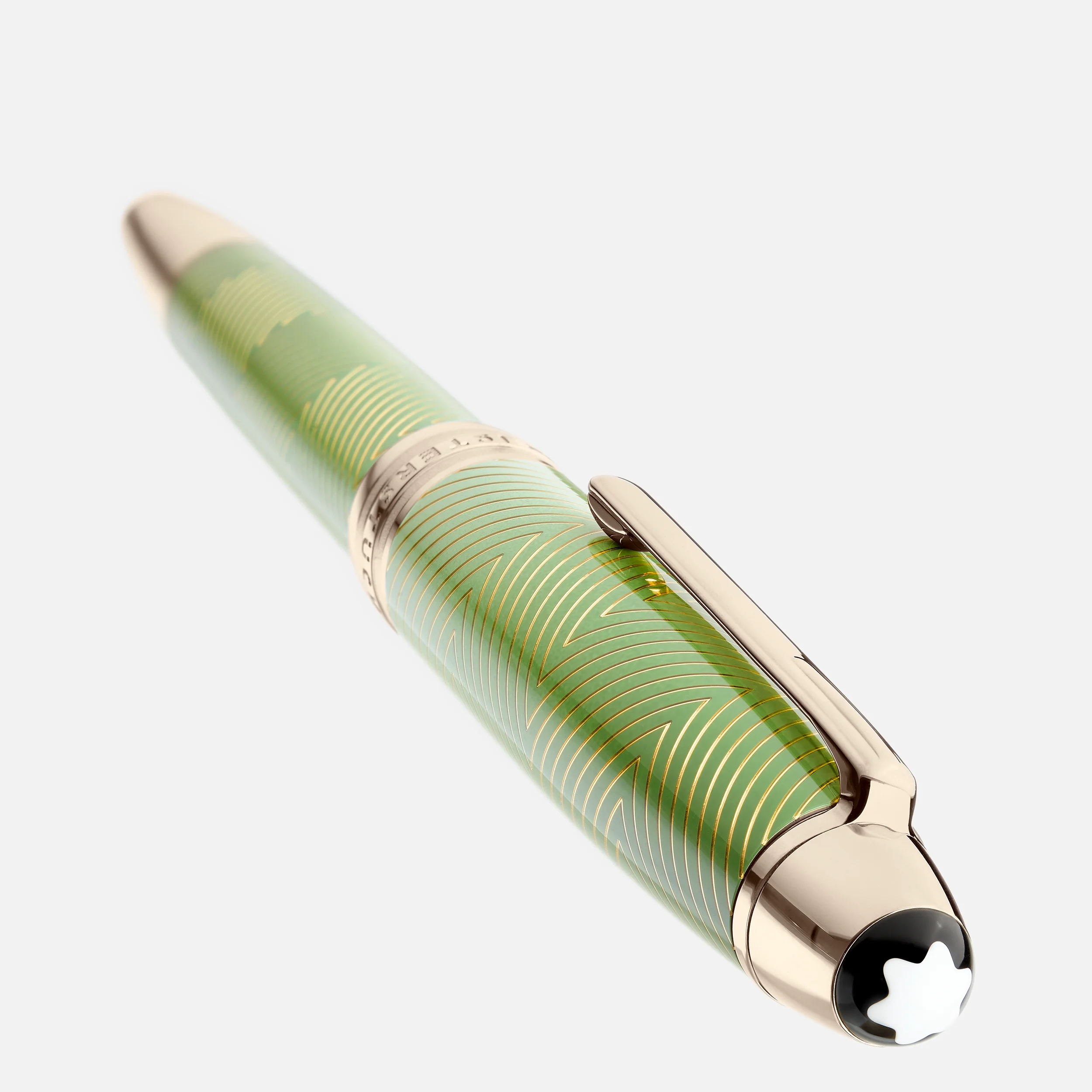 Montblanc Meisterstück Calligraphy Solitaire Celadon Dégradé Fountain Pen Curved Nib