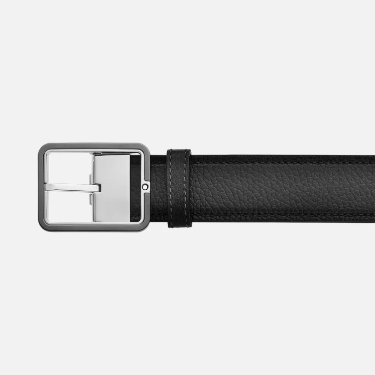 MONTBLANC GREY 35 MM LEATHER BELT