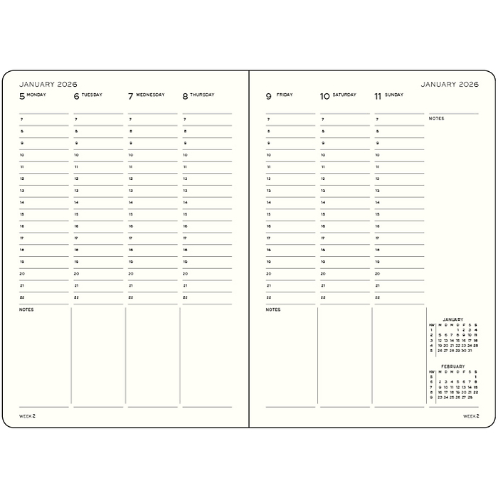 Leuchtturm1917 Week Planner 2026 B6+ Softcover - Pencraft the boutique