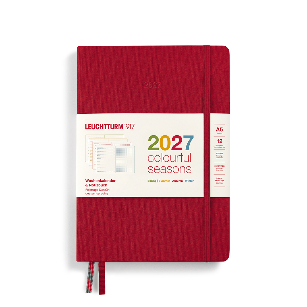Leuchtturm1917 Colourful Seasons Weekly Planner & Notebook 2027 A5 Dotted Hardcover