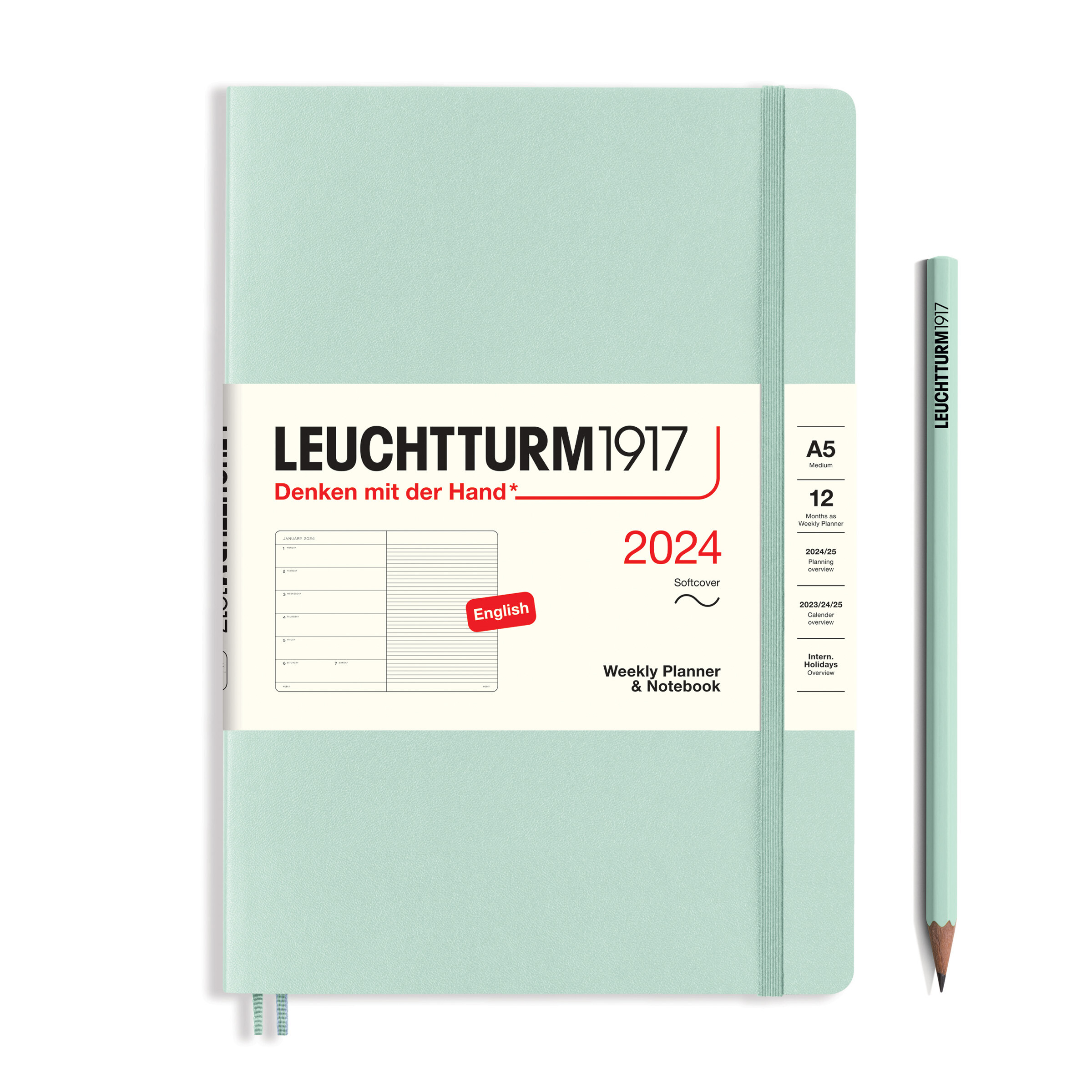 Leuchtturm1917 Weekly Planner & Notebook Soft Cover Medium A5 2024 - Pencraft the boutique