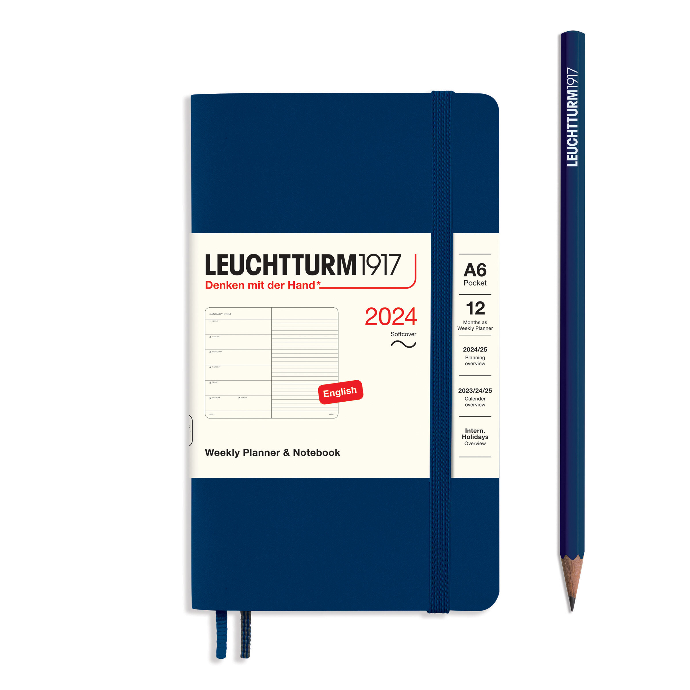 Leuchtturm1917 Weekly Planner & Notebook Soft Cover Pocket A6 2024 - Pencraft the boutique