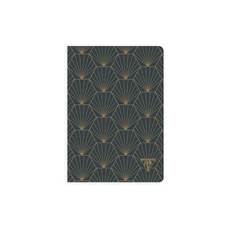 Clairefontaine Neo Deco Collection Sewn Notebook Ruled A5 Anthracite - Pencraft the boutique