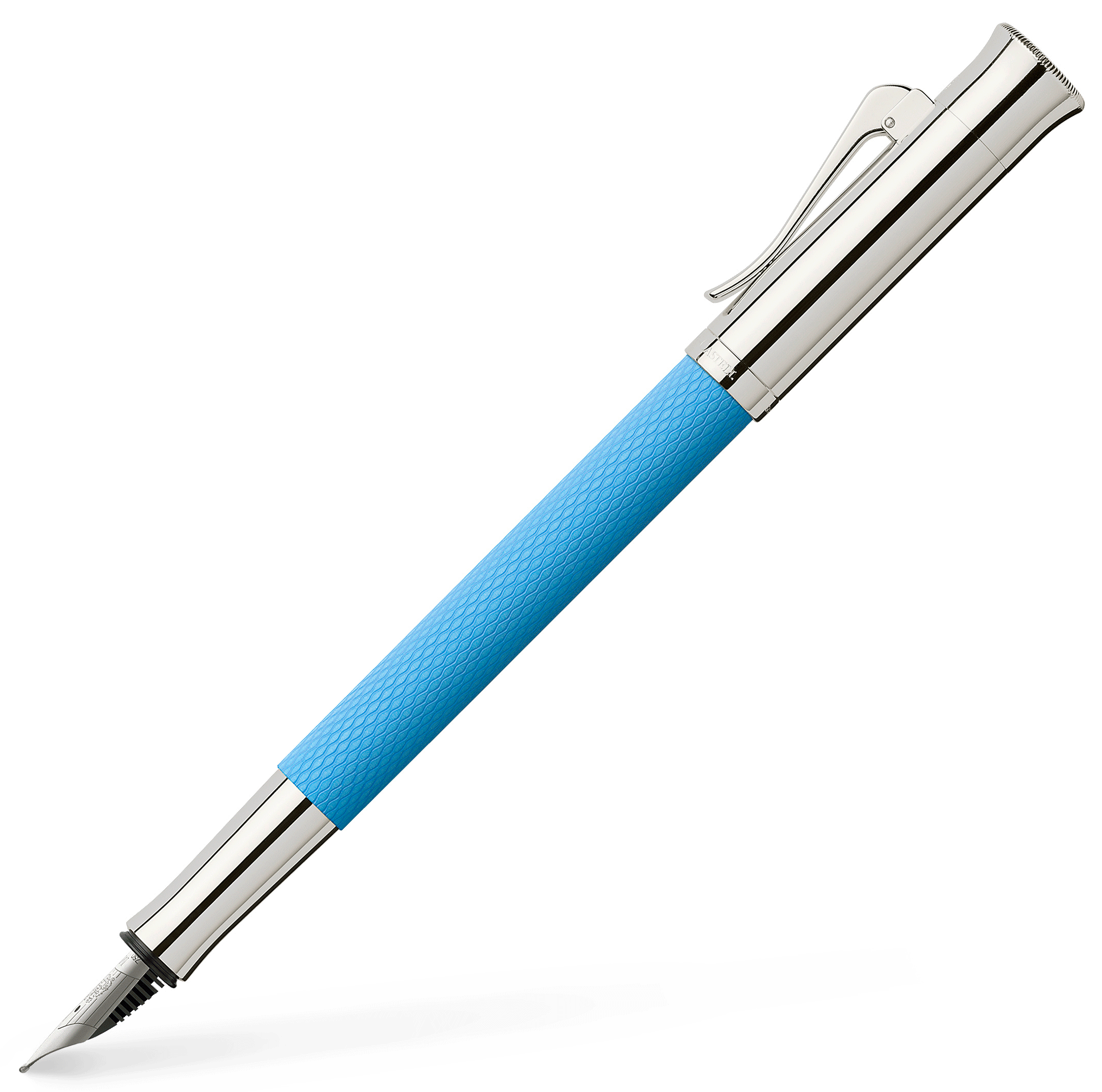 Graf von Faber Castell Guilloche Gulf Blue Fountain Pen - Pencraft the boutique