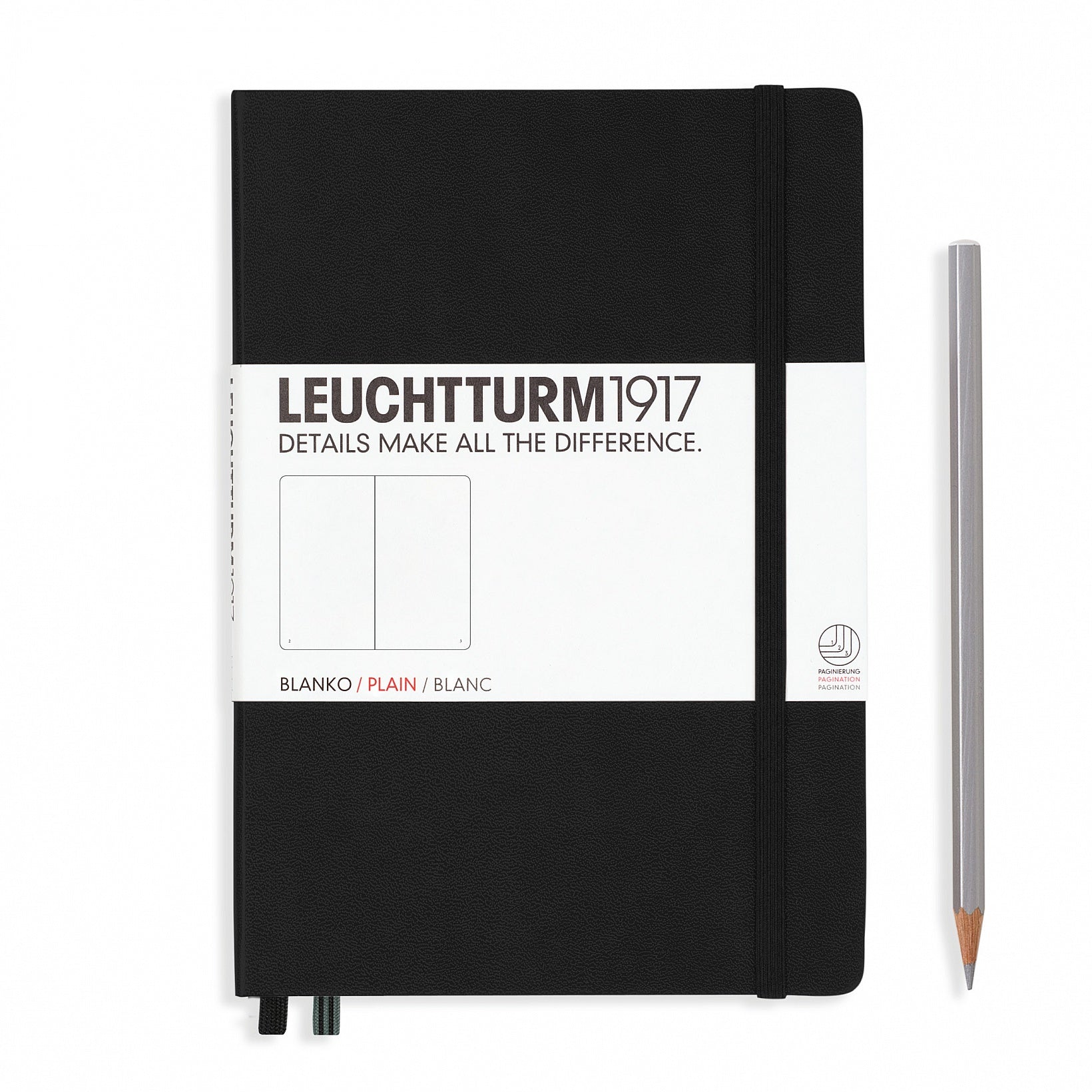 Leuchtturm1917 Notebook Medium (A5) Plain Black - Pencraft the boutique