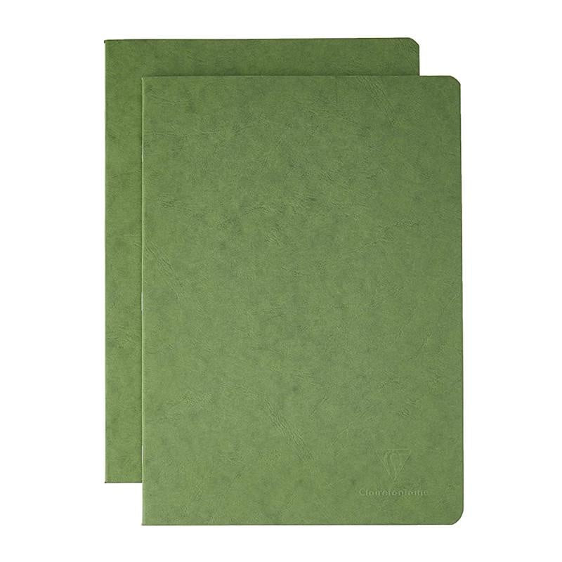Clairefontaine Stapled Notebook Set of 2 Ruled A4 Green - Pencraft the boutique