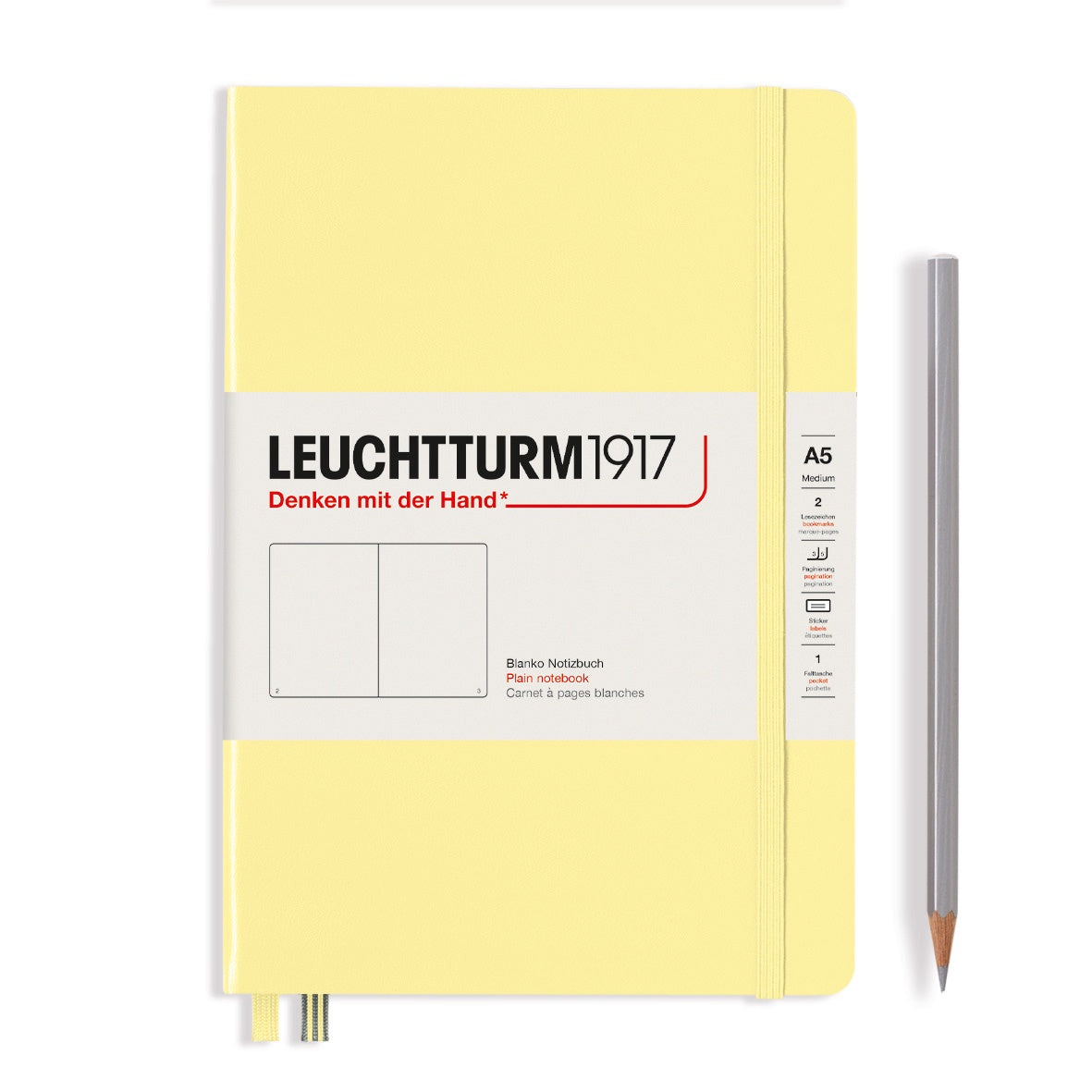 Leuchtturm1917 Notebook Medium (A5) Plain Vanilla - Pencraft the boutique