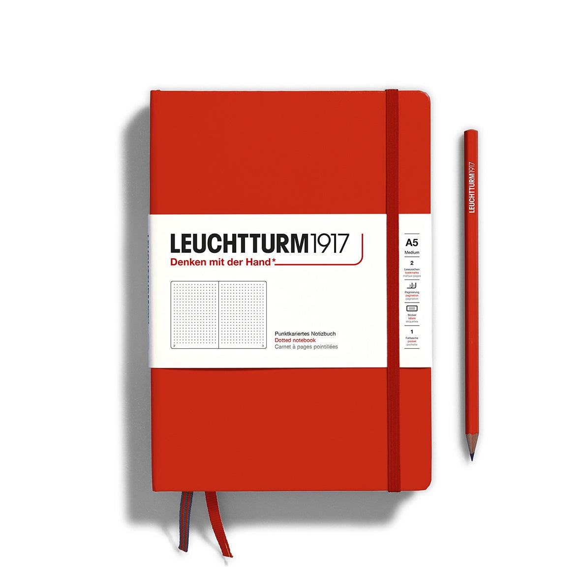 Leuchtturm1917 Notebook Medium (A5) Dotted Fox Red - Pencraft the boutique