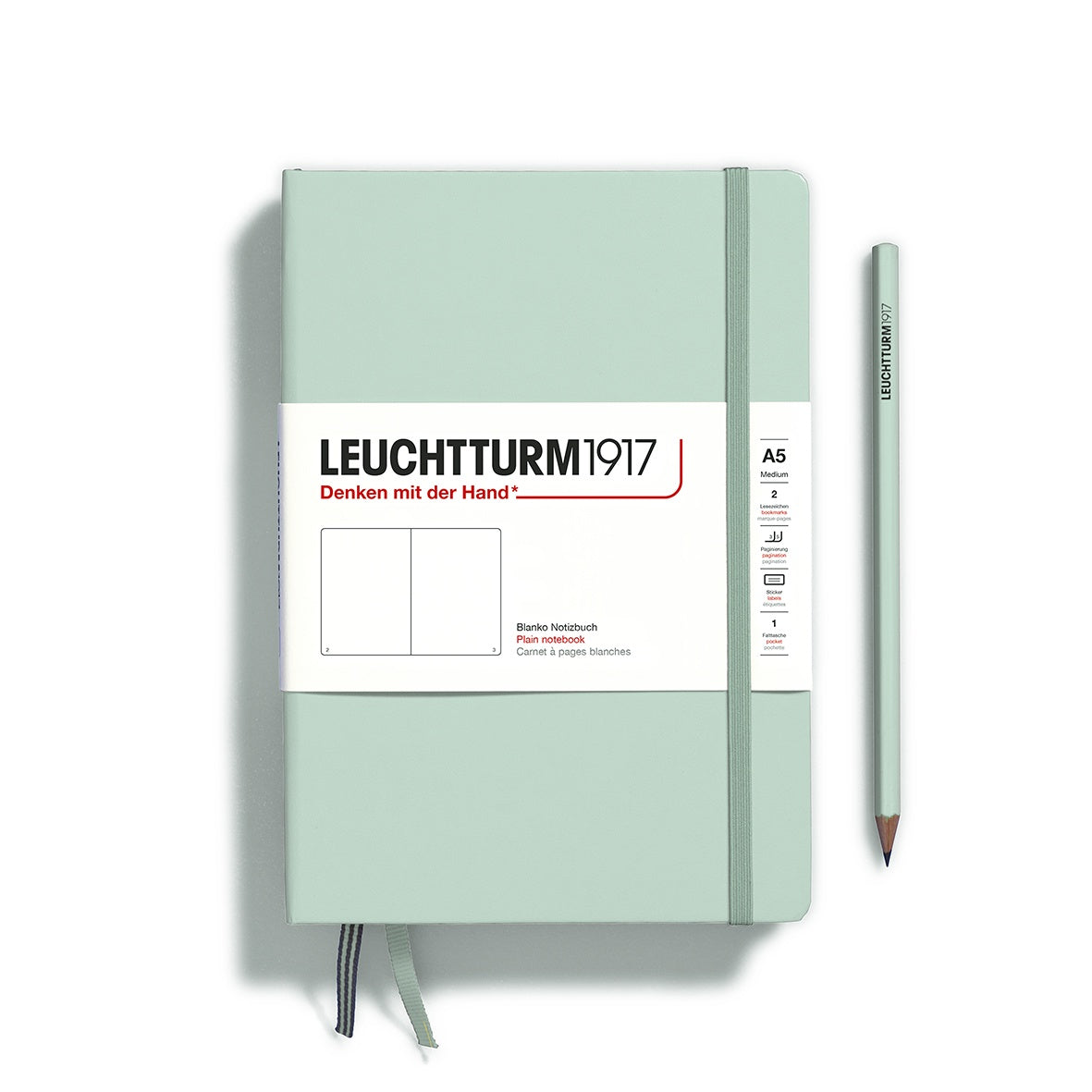 Leuchtturm1917 Notebook Medium (A5) Plain Mint Green - Pencraft the boutique