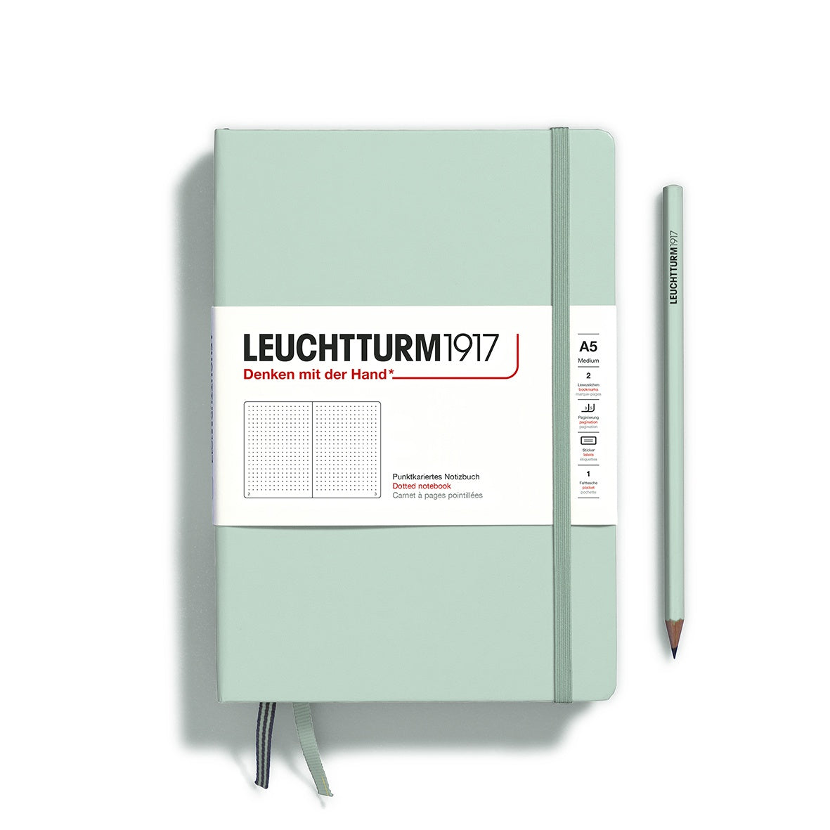 Leuchtturm1917 Notebook Medium (A5) Dotted Mint Green - Pencraft the boutique