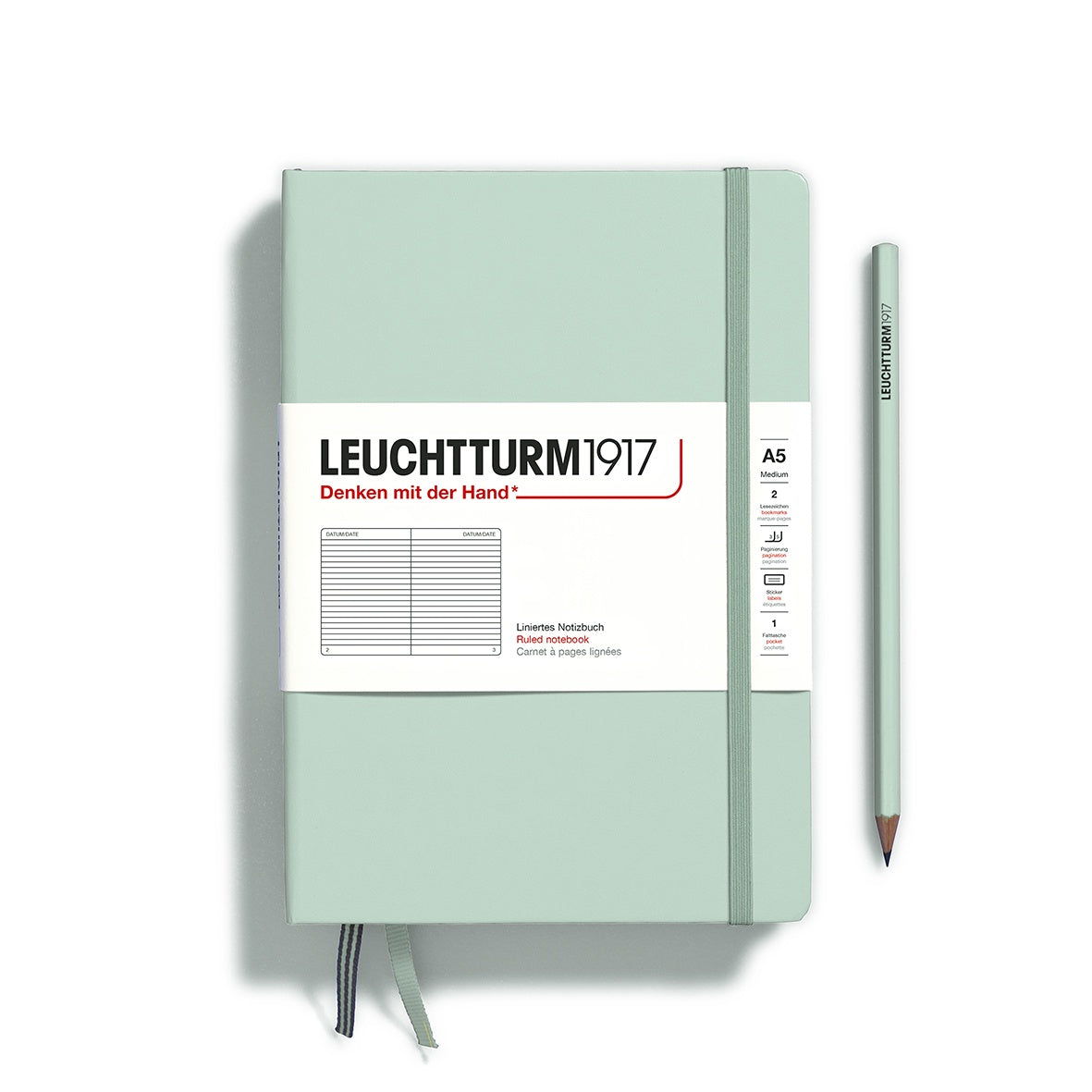 Leuchtturm1917 Notebook Medium (A5) Ruled Mint Green - Pencraft the boutique