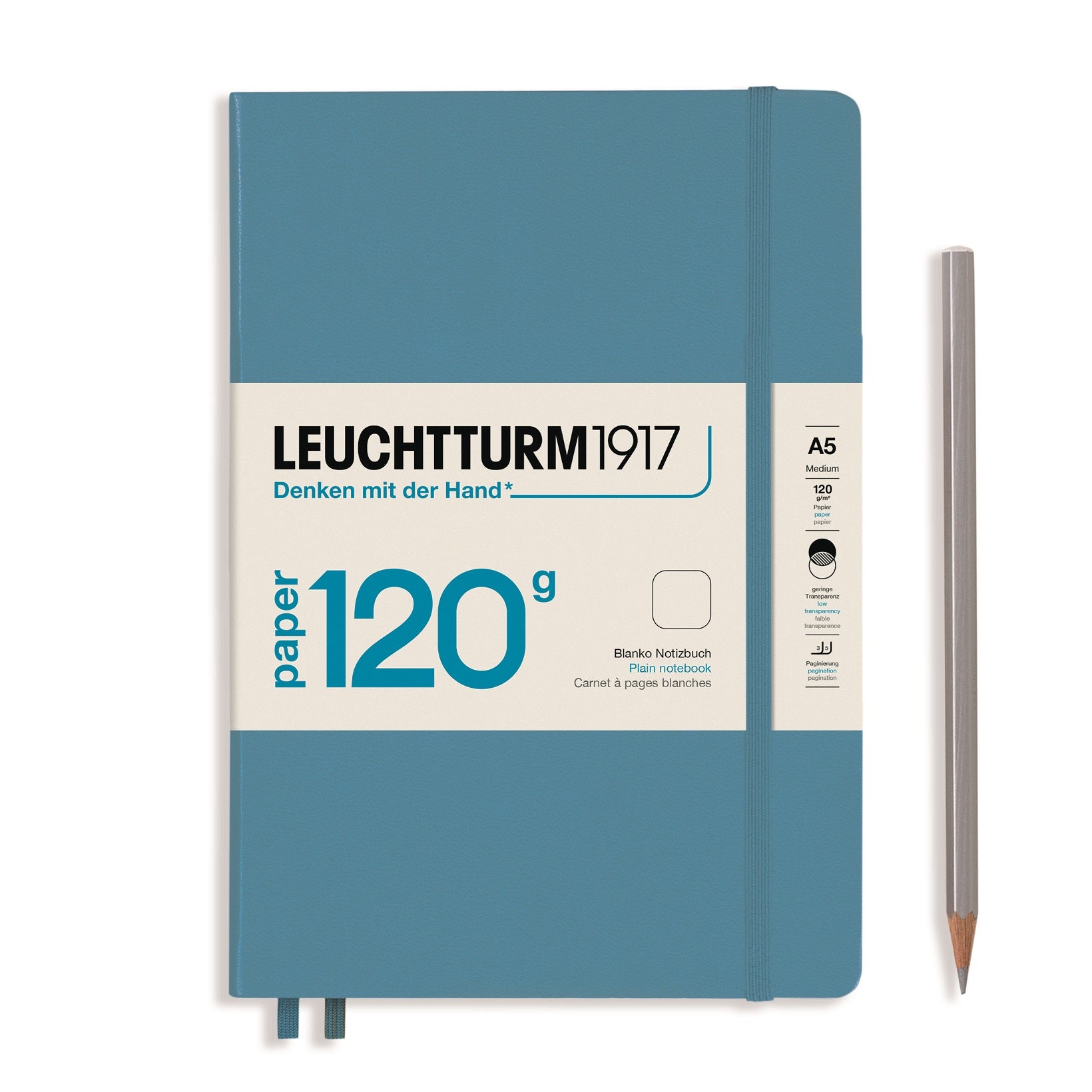 Leuchtturm1917 Notebook 120g Edition Medium (A5) Plain Nordic Blue - Pencraft the boutique