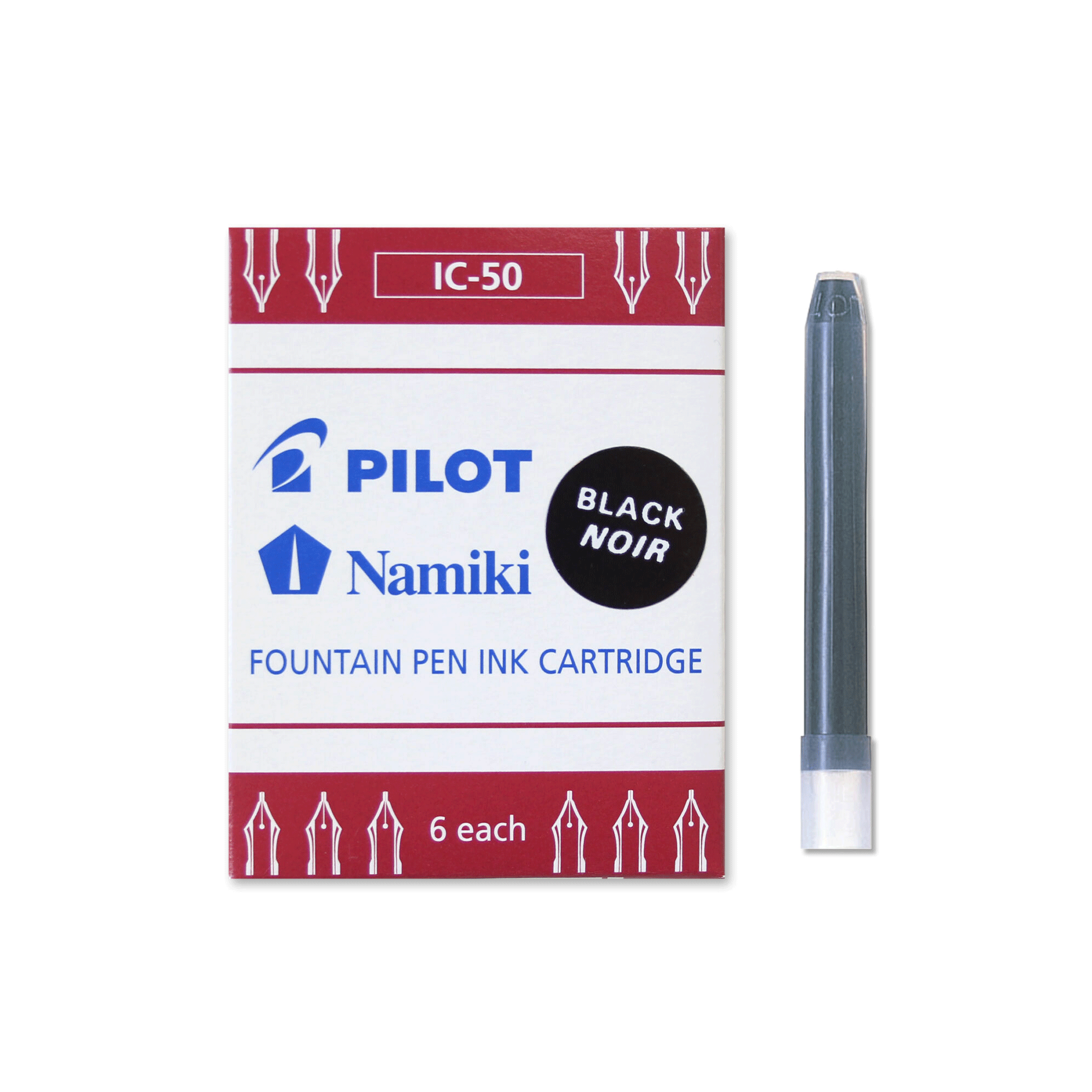 Pilot Fountain Pen Ink Cartridges IC-50 Black - Pencraft the boutique