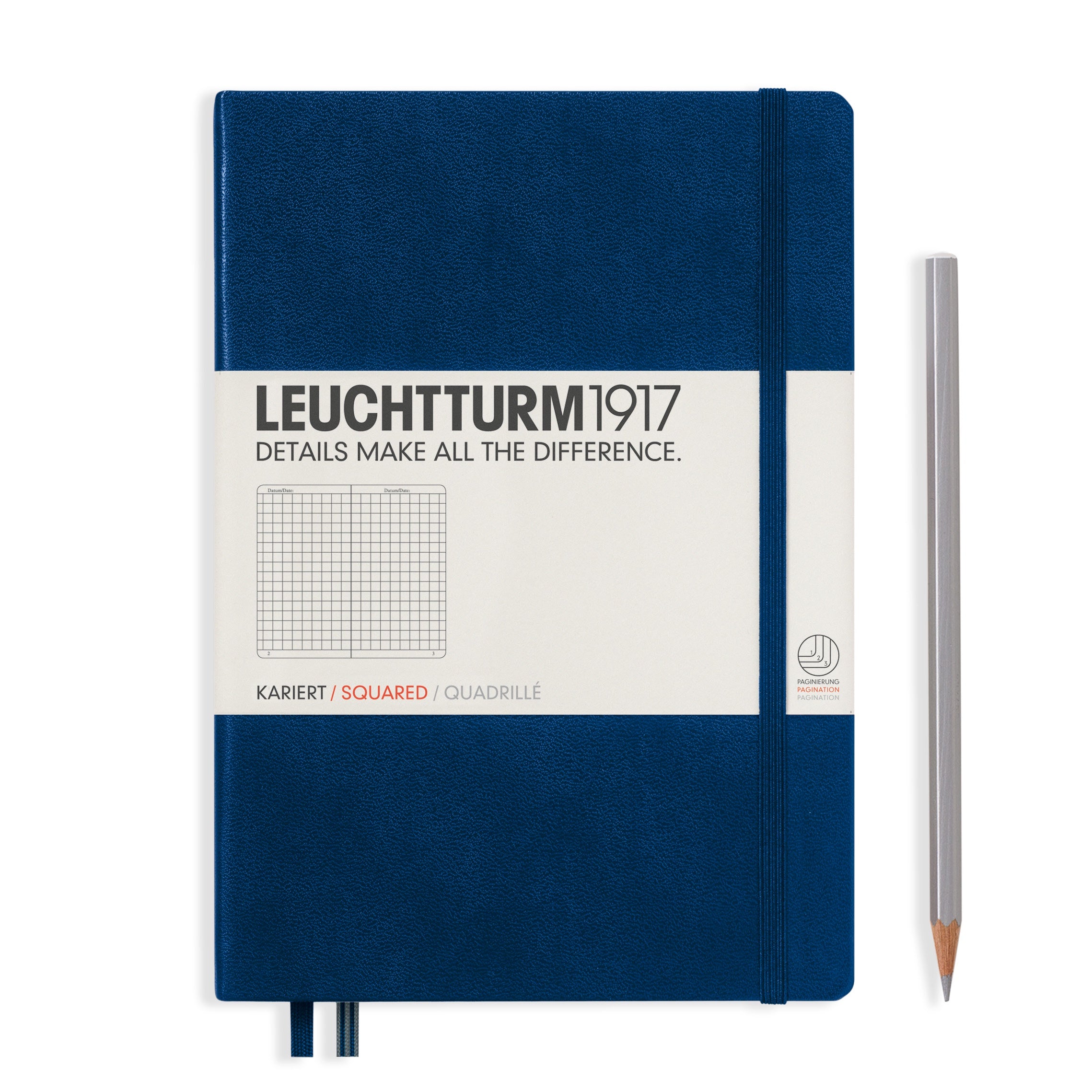 Leuchtturm1917 Notebook Medium (A5) Squared Navy - Pencraft the boutique