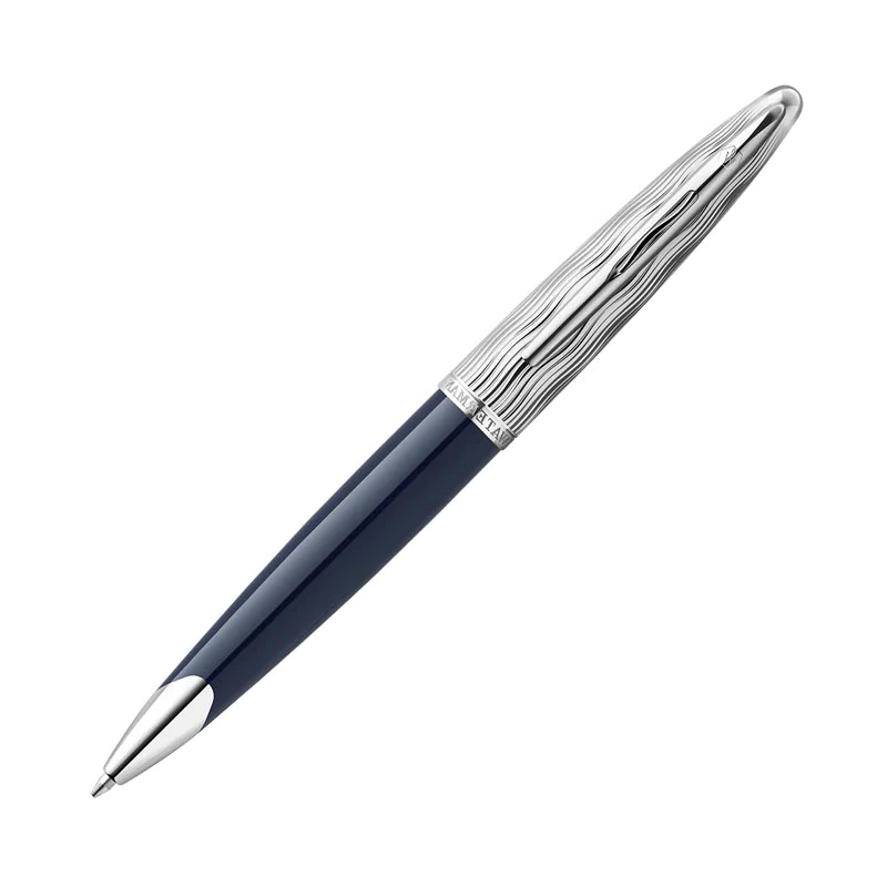 Waterman Carene L'essence Du Bleu Deluxe Blue Silver Trim Ballpoint - Pencraft the boutique