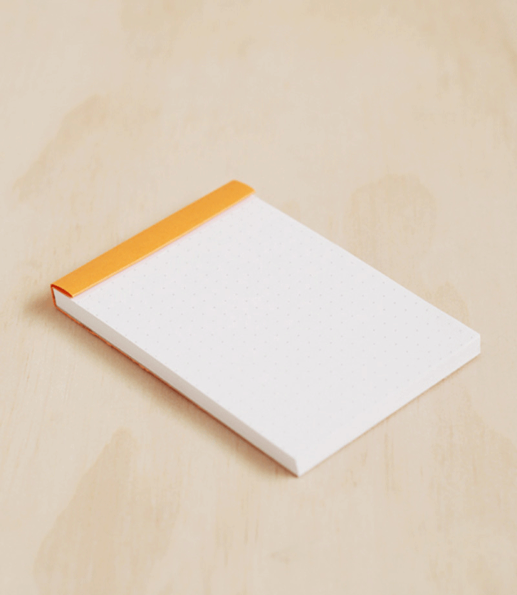 Rhodia Pad #12 Top Stapled Dot Grid Pocket Orange - Pencraft the boutique