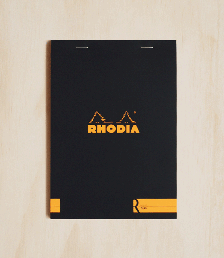 Rhodia Premium R Pad #16 Plain A5 Black - Pencraft the boutique