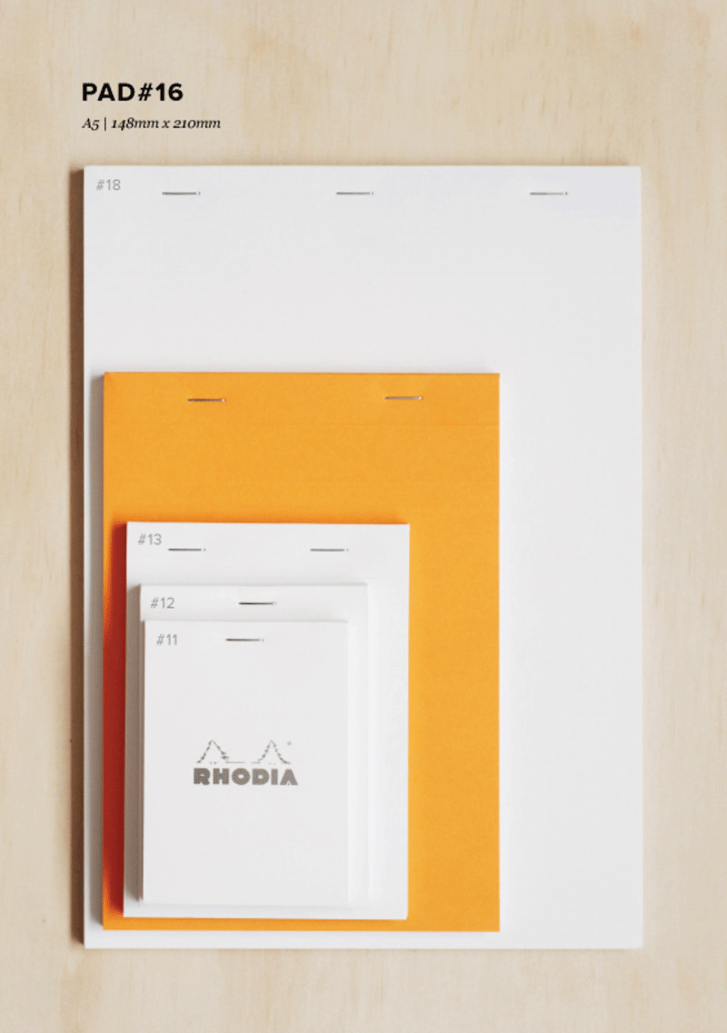 Rhodia Pad #16 Top Stapled Dot Grid A5 Orange - Pencraft the boutique
