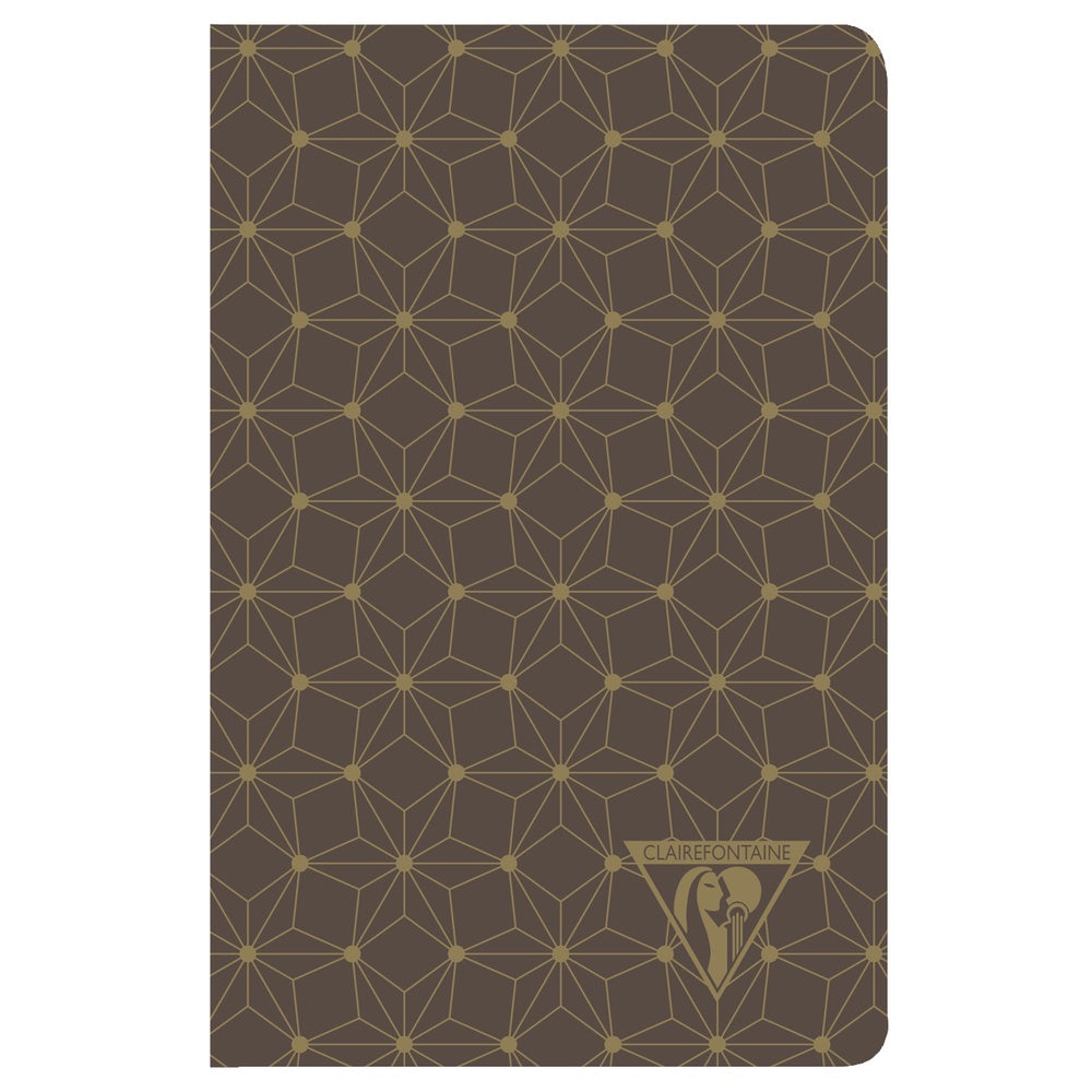 Clairefontaine Neo Deco Collection Sewn Notebook Ruled A6+ Mahogany - Pencraft the boutique