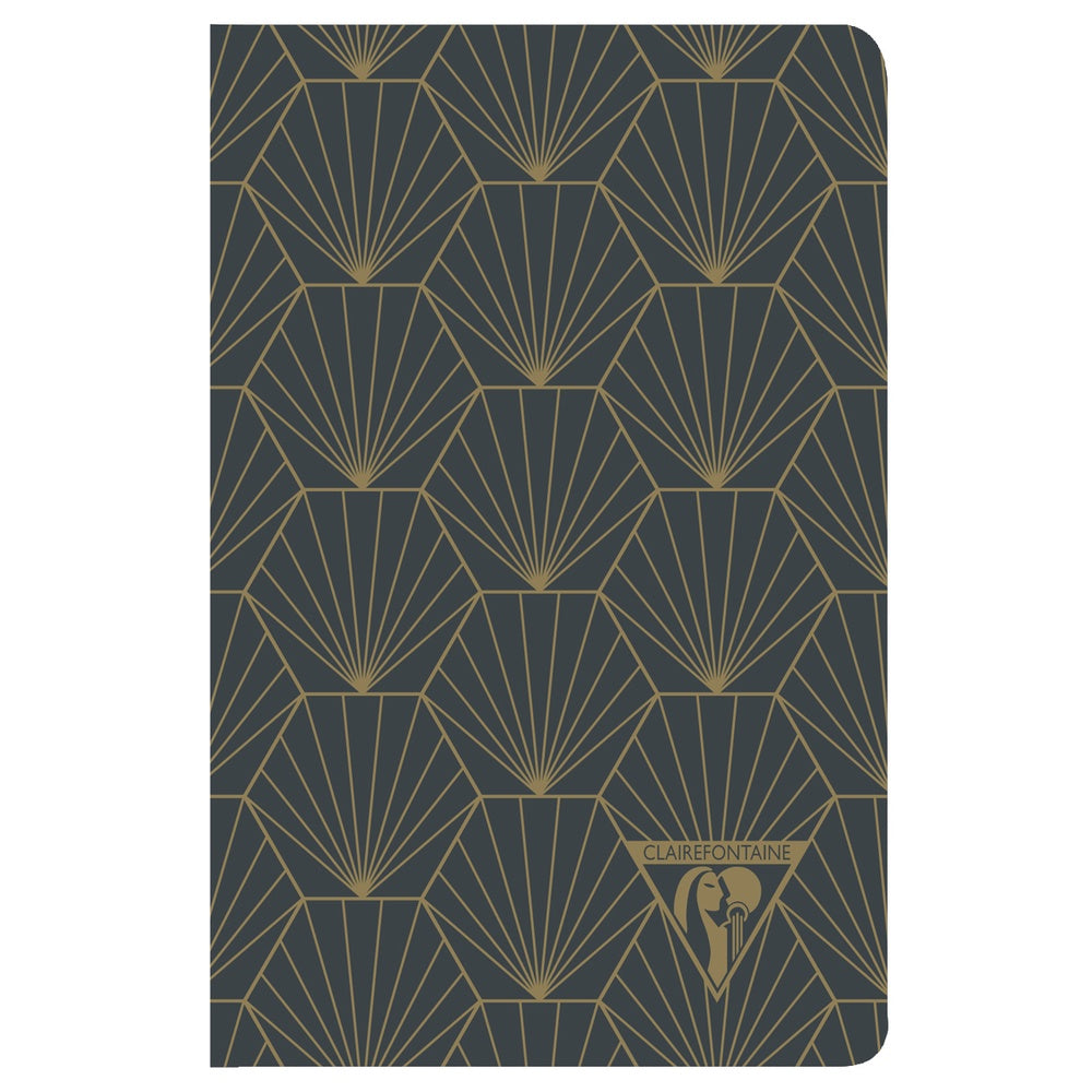 Clairefontaine Neo Deco Collection Sewn Notebook Ruled A6+ Anthracite - Pencraft the boutique