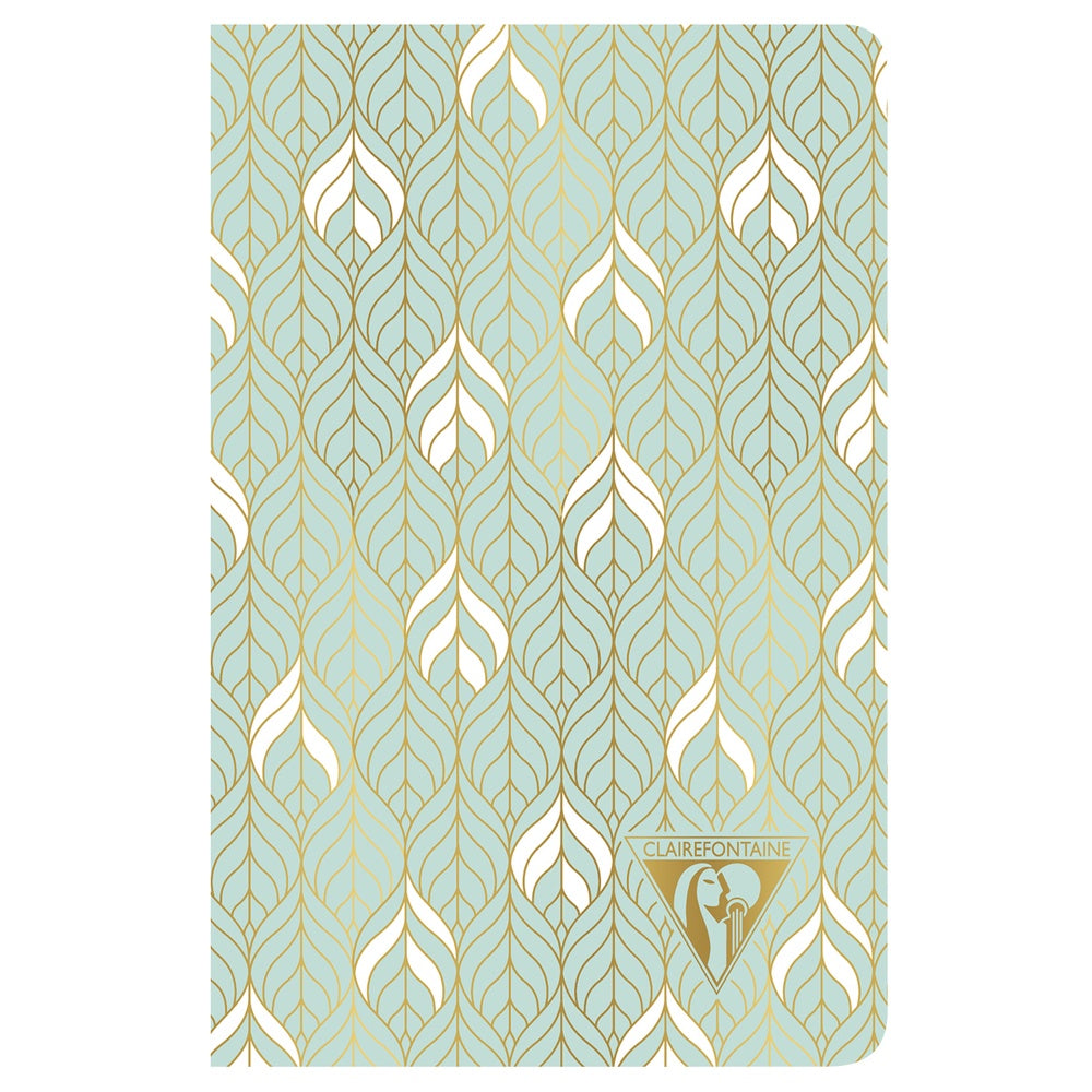 Clairefontaine Neo Deco Collection Sewn Notebook Ruled A6+ Sea Green - Pencraft the boutique
