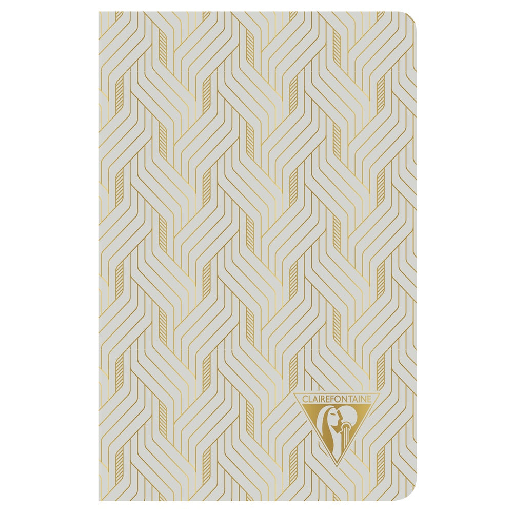 Clairefontaine Neo Deco Collection Sewn Notebook Ruled A6+ Pearl Grey - Pencraft the boutique